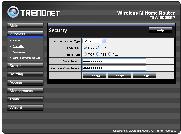 Protected access. Беспроводный маршрутизатор TRENDNET TEW-652brp. Wi-Fi роутер TRENDNET TEW-651br. TRENDNET роутер настройка. TRENDNET 651.
